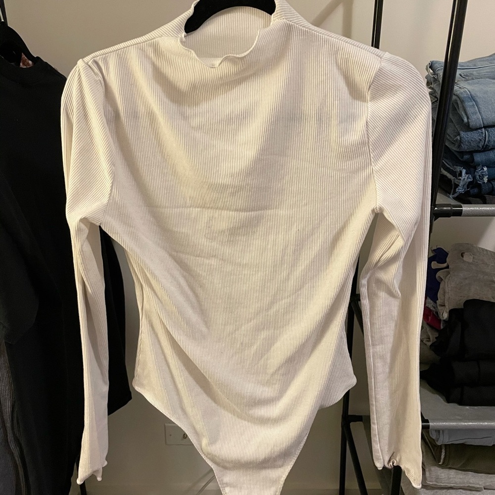 Ribbed High Neck Body Suit (BLACK & WHITE AVL.)